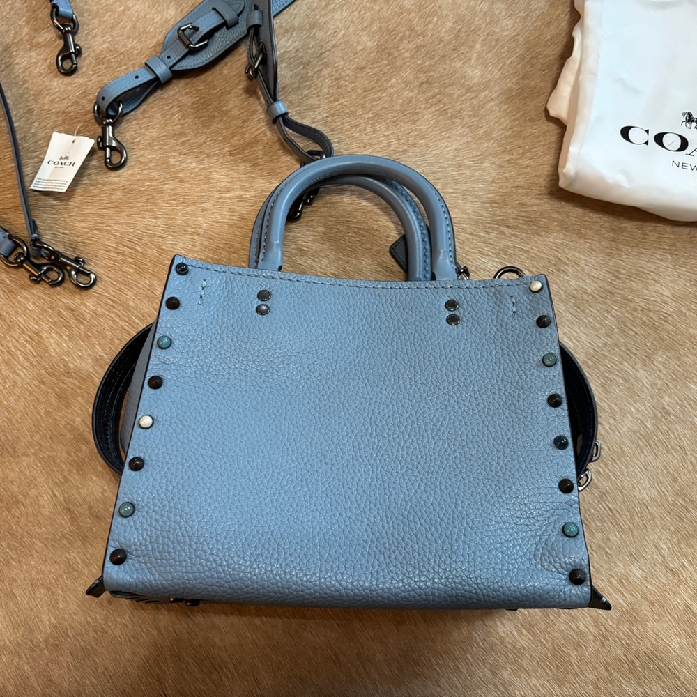 Coach Rogue 25 with rivets light blue - Picture 2 of 8